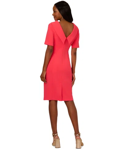 Adrianna Papell Foldover Neck V-back Sheath Dress