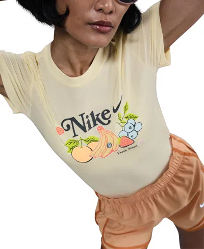 Nike Women's Graphic Cropped Slim-fit Crewneck T-shirt