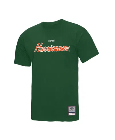 Mitchell & Ness Green Miami Hurricanes Elite Script T-shirt