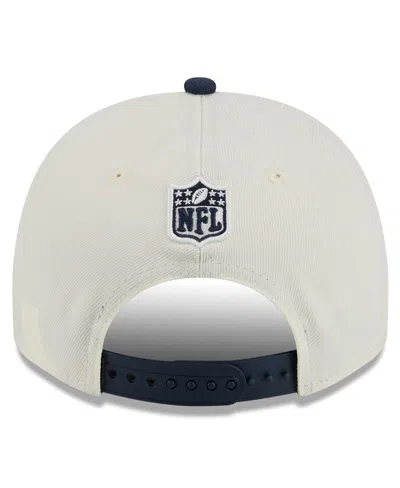 New Era Men's Cream/navy Dallas Cowboys 2025 Nfl Draft A-frame 9fifty Snapback Hat