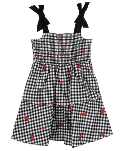 Rare Editions Toddler And Little Girls Cherry Gingham Dress