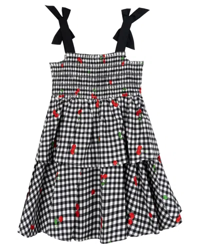 Rare Editions Toddler And Little Girls Cherry Gingham Dress
