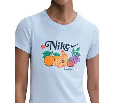Nike Women's Graphic Cropped Slim-fit Crewneck T-shirt