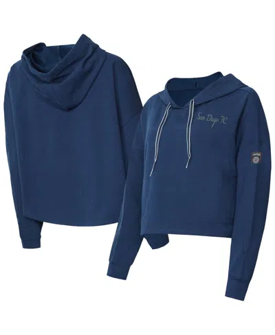 Concepts Sport Women's Navy San Diego Fc Elevation Tri-blend Long Sleeve Pullover Hoodie