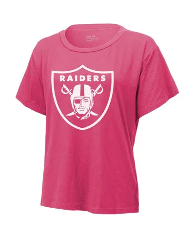 Majestic Women's Maxx Crosby Pink Las Vegas Raiders Name Number T-shirt