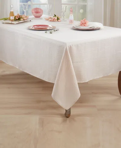 Shop Saro Lifestyle Classic Stitched Plaid Tablecloth, 65" X 104"