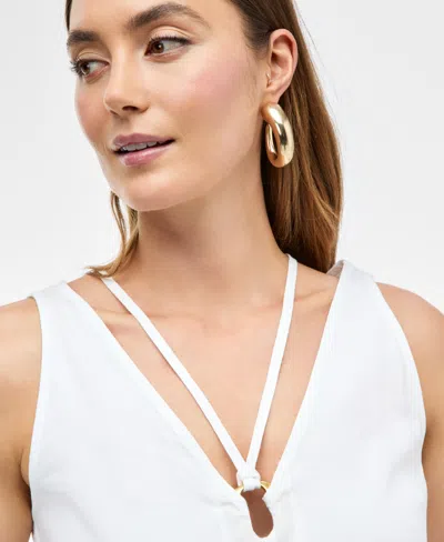 Inc International Concepts Women's Linen-blend O-ring Maxi Dress, Exclusively At Macy's