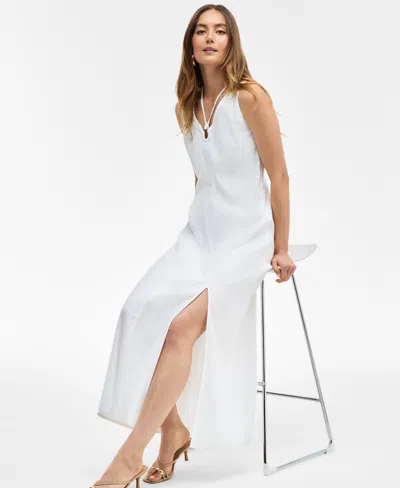Inc International Concepts Women's Linen-blend O-ring Maxi Dress, Exclusively At Macy's