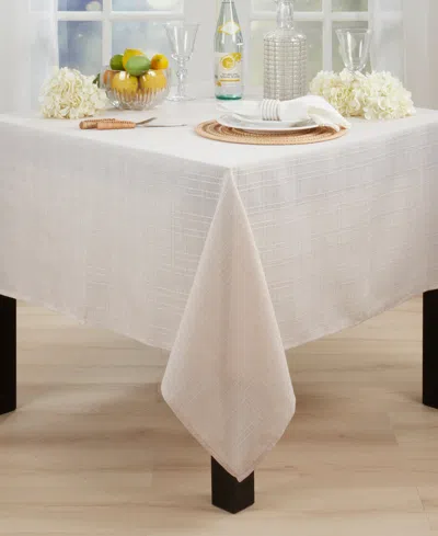 Saro Lifestyle Classic Stitched Plaid Tablecloth, 70" X 70"