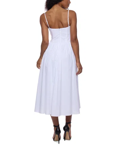 Alex & Sophia Juniors' Sleeveless Straight-neckline Midi Dress