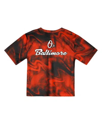 Outerstuff Toddler Orange/black Baltimore Orioles Pinch Hitter Infielder T-shirt Shorts Set