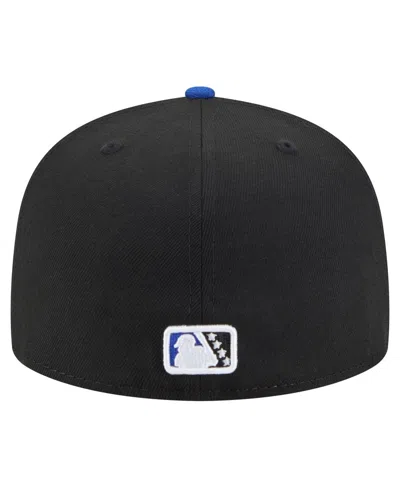 New Era Men's Black/blue Biloxi Shuckers Authentic Collection 59fifty Fitted Hat