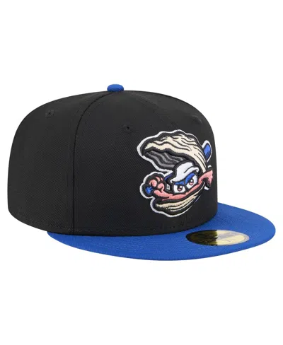 New Era Men's Black/blue Biloxi Shuckers Authentic Collection 59fifty Fitted Hat