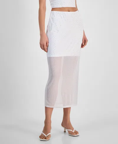 Bar Iii Womens Strapless Top Midi Skirt Exclusively At Macys In White