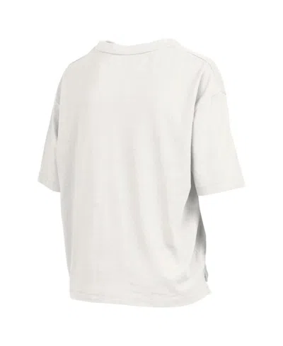 Pressbox White Notre Dame Fighting Irish Nelson Arch Over Logo Waist Length Oversized Slub T-shirt In White