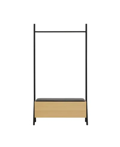 Manhattan Comfort 70.9" Wood Paloma Modern Upholstered Open Hanging Closet