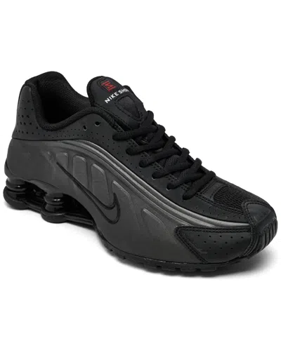 Nike Big Kids Shox R4 Casual Sneakers From Finish Line In Black