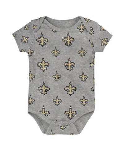 Outerstuff Baby Boys And Girls New Orleans Saints Team Starter Bodysuit Set, 3-pack