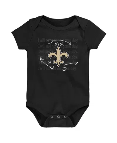Outerstuff Baby Boys And Girls New Orleans Saints Team Starter Bodysuit Set, 3-pack