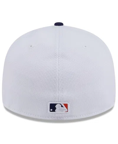 New Era Men's White/navy Houston Astros 2025 City Connect Batting Practice Low Profile 59fifty Fitted Hat