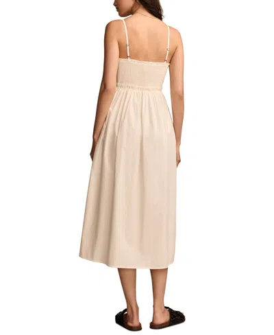 Lucky Brand Women's Empire Corset Poplin Midi Dress In Neutral