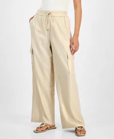 Inc International Concepts Women's Drawstring Cargo Pants, Exclusively At Macy's In Neutral