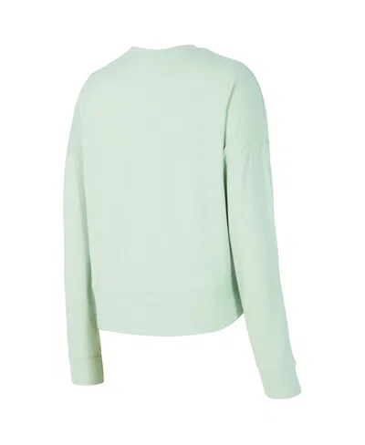 Concepts Sport Women's Light Green Michigan State Spartans Elevation Tri-blend Long Sleeve Top And Short, Set Of 2 In Green