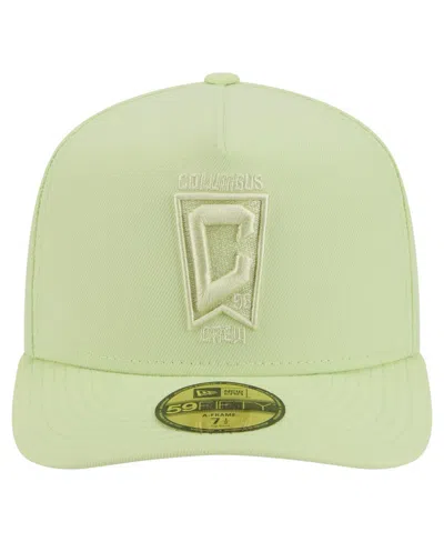 New Era Men's Green Columbus Crew Color Pack A-frame 59fifty Fitted Hat