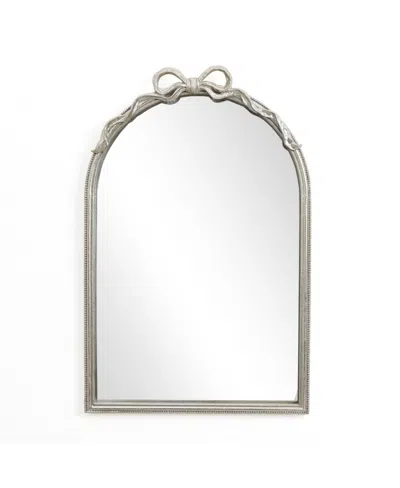 Luxenhome Ribbon Resin Frame Arch Rectangle Accent Wall Mirror