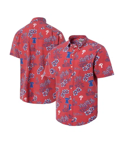 Reyn Spooner Men's Red Philadelphia Phillies Kekai Button-down Shirt In Red