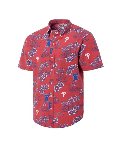 Reyn Spooner Men's Red Philadelphia Phillies Kekai Button-down Shirt In Red