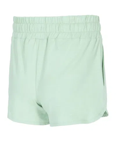 Concepts Sport Women's Light Green Miami Hurricanes Elevation Tri-blend Long Sleeve Top And Short, Set Of 2 In Metallic