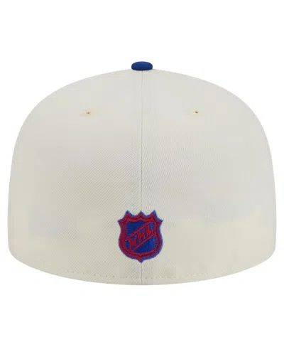 New Era Men's White New York Rangers Chrome Two-toned 59fifty Fitted Hat