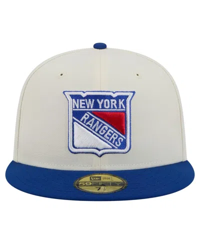 New Era Men's White New York Rangers Chrome Two-toned 59fifty Fitted Hat