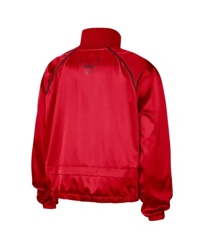 Nike Women's Red Chicago Bulls Courtside Retro Fly Raglan Full-zip Jacket In Red