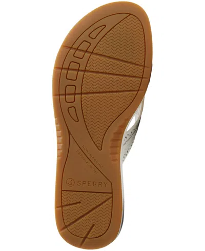 Sperry Seafish 3 Perforated Flip Flop In White