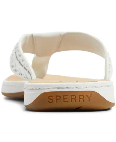 Sperry Seafish 3 Perforated Flip Flop In White