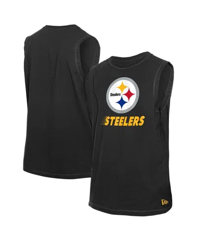 New Era Men's Black Pittsburgh Steelers Leisure Collection Tank Top In Black