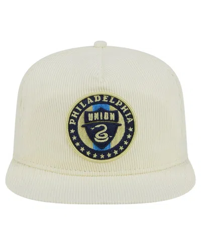 New Era Men's Cream Philadelphia Union 2025 Kickoff Snapback Golfer Hat
