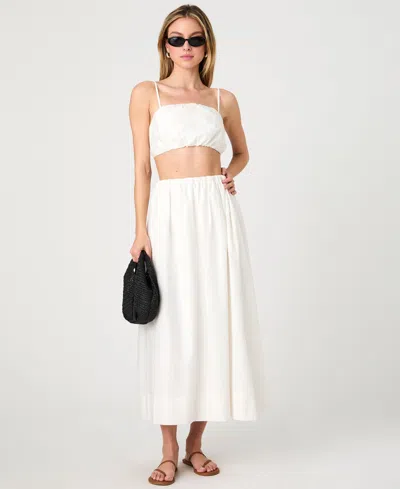 French Connection French Conection Nomi Cotton Ruched Midi Skirt