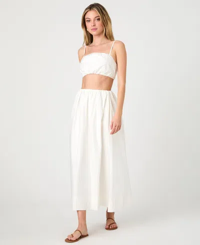 French Connection French Conection Nomi Cotton Ruched Midi Skirt