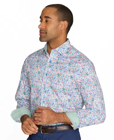 Nick Graham Men's Botanical Floral Dress Shirt In Blue