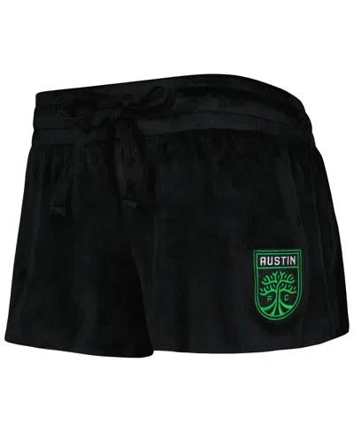 Concepts Sport Women's Black Austin Fc Intermission T-shirt And Shorts Sleep, Set Of 2 In Black
