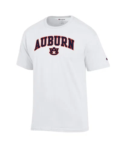 Champion Men's White Auburn Tigers Arched Logo T-shirt In Multi