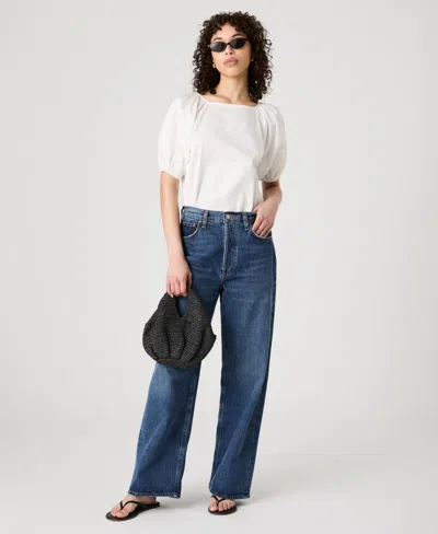 French Connection Alexis Raglan Puff Sleeve Top