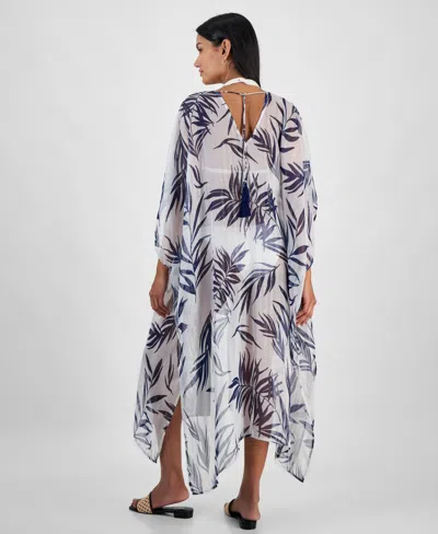 Inc International Concepts Jungle-print Open Duster Cover-up With Shine, Exclusively At Macy's