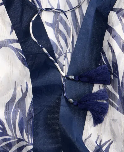 Inc International Concepts Jungle-print Open Duster Cover-up With Shine, Exclusively At Macy's