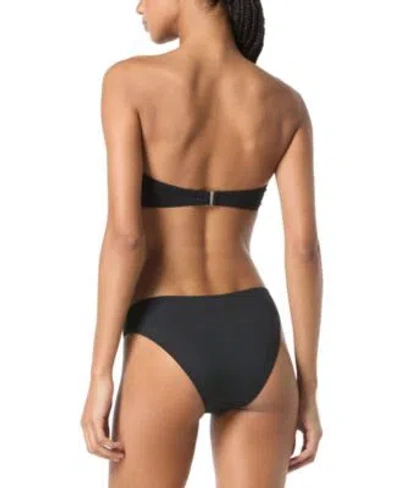 Michael Kors Michael  Women's Studded Bandeau Bikini Top In Black