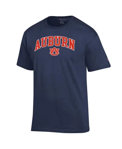 Champion Men's Navy Auburn Tigers Arch Over Logo T-shirt In Blue