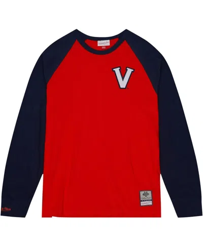 Mitchell & Ness Men's Orange Virginia Cavaliers Legendary Slub Raglan Long Sleeve T-shirt